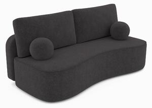 Masseno Sofa ROTONDO z funkcją spania i pojemnikiem na pościel, Rozkładana sofa - Grafitowy, ANTHOLOGY 18