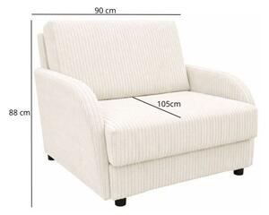 Masseno Sofa TIGO z funkcją spania i pojemnikiem na pościel, Rozkładana sofa - Beżowy, POSO 100
