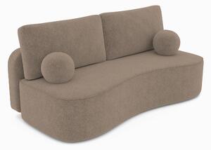 Masseno Sofa ROTONDO z funkcją spania i pojemnikiem na pościel, Rozkładana sofa - Beżowy, ANTHOLOGY 4