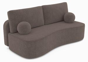 Masseno Sofa ROTONDO z funkcją spania i pojemnikiem na pościel, Rozkładana sofa - Brązowy, ANTHOLOGY 6