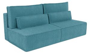 Masseno Sofa LINO z funkcją spania i pojemnikiem na pościel, Rozkładana sofa - Niebieski, TILIA 75