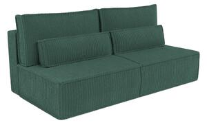 Masseno Sofa LINO z funkcją spania i pojemnikiem na pościel, Rozkładana sofa - Zielony, TILIA 39