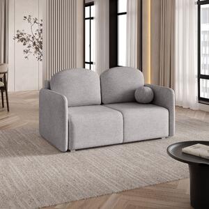 Masseno Sofa SUVI II z funkcją spania i pojemnikiem na pościel, Rozkładana sofa - Jasnoszary, NEVE 83