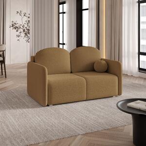 Masseno Sofa SUVI II z funkcją spania i pojemnikiem na pościel, Rozkładana sofa - Miodowy, QUELLE 17