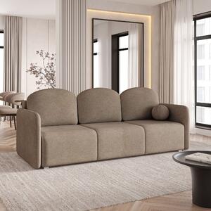Masseno Sofa SUVI III z funkcją spania i pojemnikiem na pościel, Rozkładana sofa - Brązowy, NEVE 16