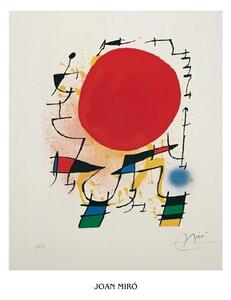 Druk artystyczny The Red Sun, Joan Miró