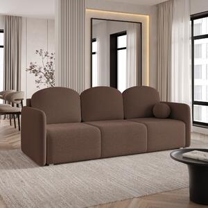 Masseno Sofa SUVI III z funkcją spania i pojemnikiem na pościel, Rozkładana sofa - Brązowy, QUELLE 25