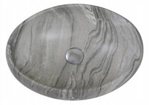 Umywalka nablatowa Estiva TABRIA Marmo Gray marmur szara 48x34x16 cm 1 szt