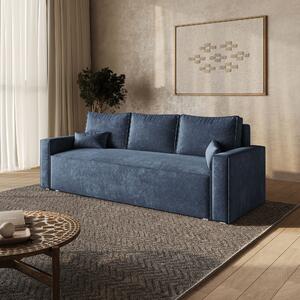 Masseno Sofa MENI z funkcją spania i pojemnikiem na pościel, Rozkładana sofa - Niebieski, LUMO 05