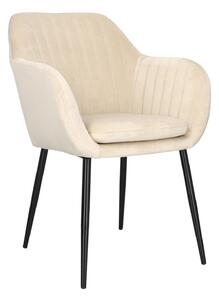 Krzesło Emilia Velvet sand /black tapicerowane