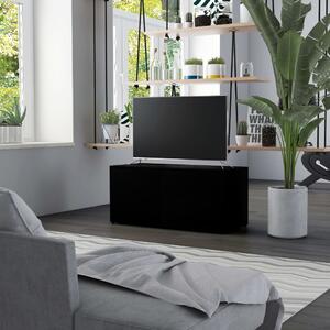 Szafka pod TV, czarna, 80x34x36 cm materiał drewnopochodny