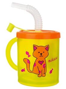 Kubek dla dziecka ze słomką kot 260 ml