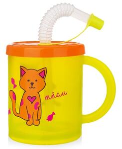 Kubek dla dziecka ze słomką kot 260 ml