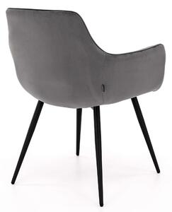 MebleMWM Krzesło tapicerowane DC0082-6 szary welur