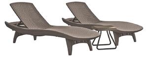 Leżaki KETER Pacific Set 231464 Cappuccino