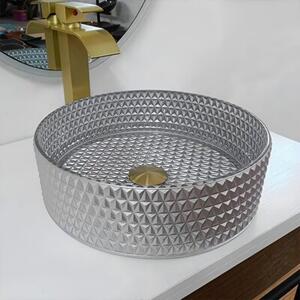 Umywalka nablatowa HYDROSAN BRILLANT1-SV-360 Okrągły Szary mat