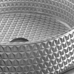 Umywalka nablatowa HYDROSAN BRILLANT1-SV-360 Okrągły Szary mat