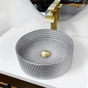 Umywalka nablatowa HYDROSAN BRILLANT1-SV-360 Okrągły Szary mat