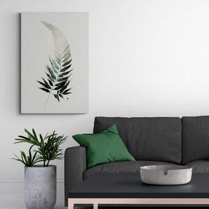 Obraz minimalistyczny liść paproci