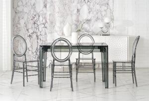 Designerski stół z poliwęglanu dymiony 120cm