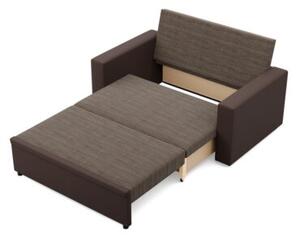 RozkÅadana sofa, CAPERO, ekoskÃ³ra, plecionka, 148x87x90 cm, brÄ z | TYLETEGOTU