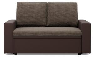 RozkÅadana sofa, CAPERO, ekoskÃ³ra, plecionka, 148x87x90 cm, brÄ z | TYLETEGOTU