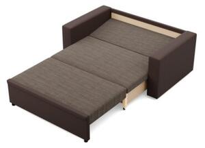 RozkÅadana sofa, CAPERO, ekoskÃ³ra, plecionka, 148x87x90 cm, brÄ z | TYLETEGOTU