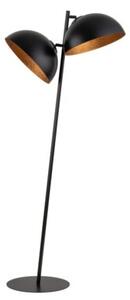 Lampa podłogowa pochylona biała dwie czarno-miedziane kopuły 2xE27 15W Sfera Sigma Lighting