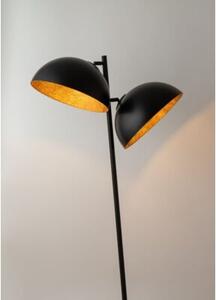 Lampa podłogowa pochylona biała dwie czarno-miedziane kopuły 2xE27 15W Sfera Sigma Lighting