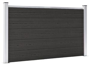Panel ogrodzeniowy, WPC, 180x105 cm, czarny