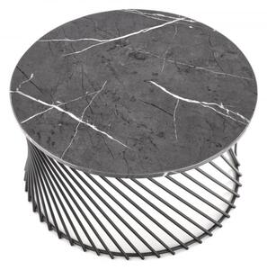 EMWOmeble MINERWA ława blat - popielaty marmur, stelaż - czarny (1p=1szt)