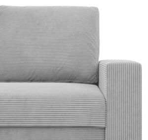 Sofa dwuosobowa, BLOM, sztruks, 148x87x90 cm, jasny szary | TYLETEGOTU