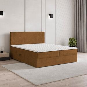 Masseno Łóżko kontynentalne NIRA z pojemnikiem na pościel 140x200 cm - Miedziany, ROMA 09
