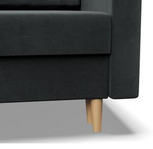 Sofa rozkÅadana, MILO, velvet, 152x92x92 cm, ciemny szary | TYLETEGOTU