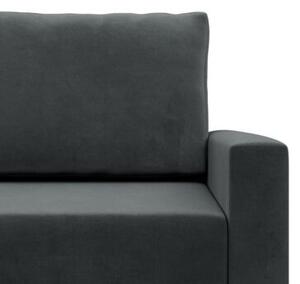 Sofa rozkÅadana, MILO, velvet, 152x92x92 cm, ciemny szary | TYLETEGOTU