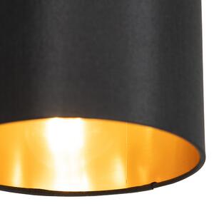 Nowoczesna lampa stołowa czarna ze złotym wnętrzem - Lofty Oswietlenie wewnetrzne