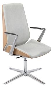 Fotel biurowy Moon Wood CF - Fornir dębowy - elegancki, ergonomiczny fotel drewniany