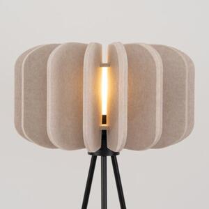 Lampa podłogowa nowoczesna nastrojowa trójnóg beżowa filcowa 1xE27 15W MULA Sollux Lighting