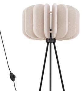Lampa podłogowa nowoczesna nastrojowa trójnóg beżowa filcowa 1xE27 15W MULA Sollux Lighting