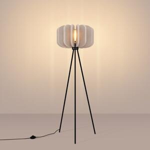 Lampa podłogowa nowoczesna nastrojowa trójnóg beżowa filcowa 1xE27 15W MULA Sollux Lighting