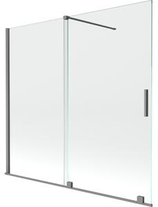 Mexen Velar parawan nawannowy 2-skrzydłowy rozsuwany 170 x 150 cm, transparent, gun metal - 896-170-000-01-95