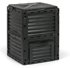 Kompostownik plastikowy ogrodowy, 300 L, czarny