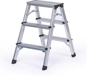 Stopnie aluminiowe dwustronne, 2x3 stopnie, 635 mm