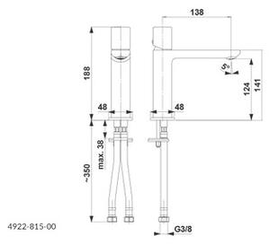 Bateria umywalkowa KFA ARMATURA Morganit 4922-815-00 Chrom