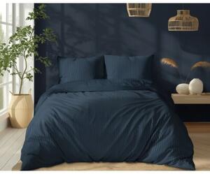 Pościel z adamaszku bawełniana denim/niebieska 220x200 PURE Detexpol