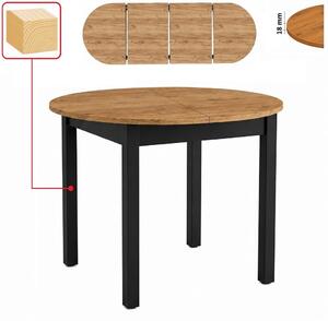 Stół 80/170 cm okrągły rozkładany, blat 1,8 cm, nogi i calgi Drewniane „ Kwadratowe ” I ArtDHome
