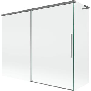 Mexen Rox L parawan nawannowy 2-skrzydłowy rozsuwany 190 + 80 x 150 cm, transparent, gun metal - 8C9L-190-080-95-00