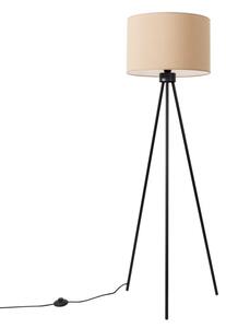 Lampa stojąca podłogowa z abażurem taupe trójnóg 1xE27 15W NEVIA Sollux Lighting