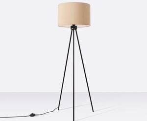 Lampa stojąca podłogowa z abażurem taupe trójnóg 1xE27 15W NEVIA Sollux Lighting
