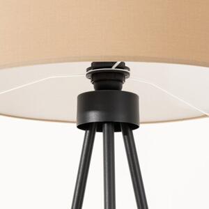 Lampa stojąca podłogowa z abażurem taupe trójnóg 1xE27 15W NEVIA Sollux Lighting